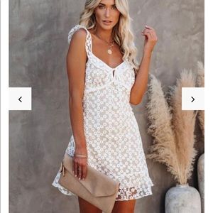 Vici white embroidered Promises dress